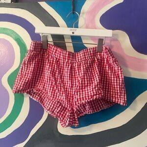 Red & White Checkered Shorts